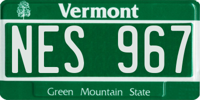 VT license plate NES967
