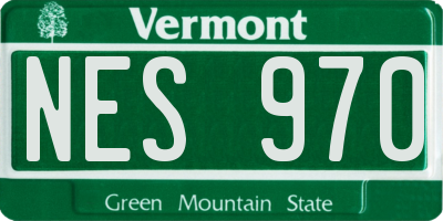VT license plate NES970