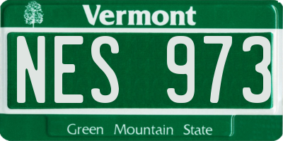 VT license plate NES973