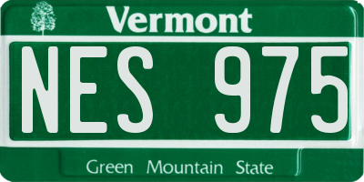 VT license plate NES975