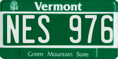 VT license plate NES976