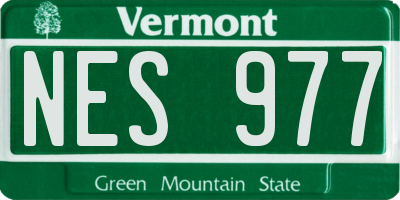 VT license plate NES977