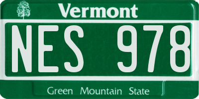 VT license plate NES978