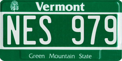 VT license plate NES979