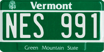 VT license plate NES991