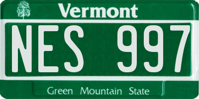 VT license plate NES997