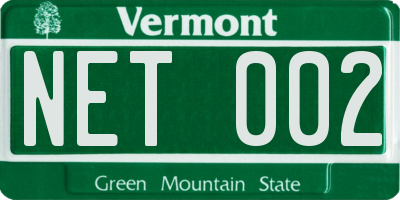 VT license plate NET002