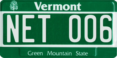 VT license plate NET006