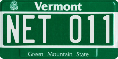VT license plate NET011