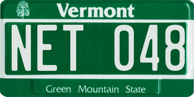 VT license plate NET048