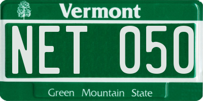 VT license plate NET050