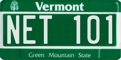 VT license plate NET101