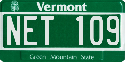 VT license plate NET109
