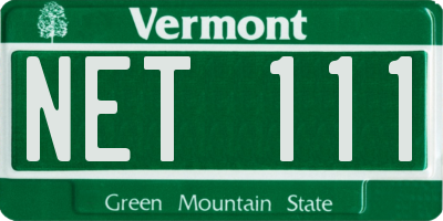 VT license plate NET111