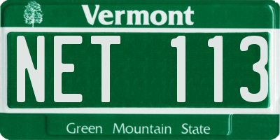 VT license plate NET113