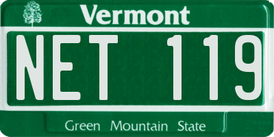 VT license plate NET119