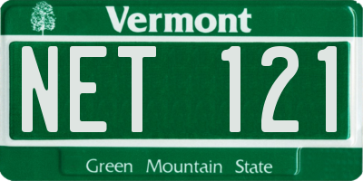 VT license plate NET121