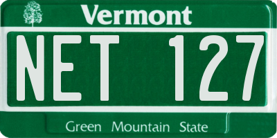 VT license plate NET127