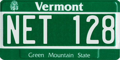 VT license plate NET128