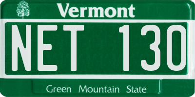 VT license plate NET130