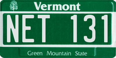 VT license plate NET131
