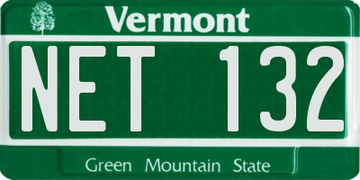 VT license plate NET132