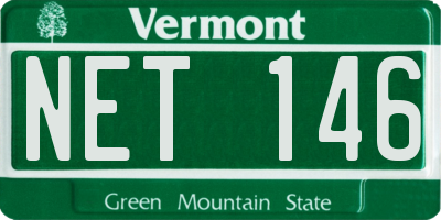 VT license plate NET146