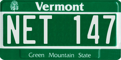 VT license plate NET147