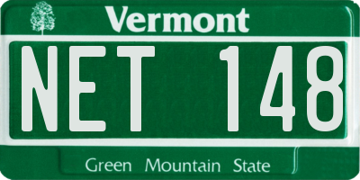 VT license plate NET148