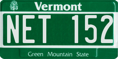 VT license plate NET152