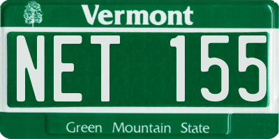 VT license plate NET155