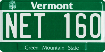 VT license plate NET160