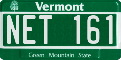 VT license plate NET161