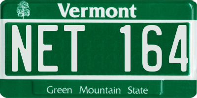 VT license plate NET164