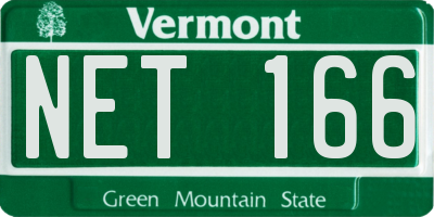 VT license plate NET166