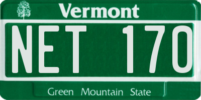 VT license plate NET170
