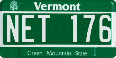 VT license plate NET176
