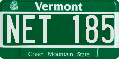 VT license plate NET185