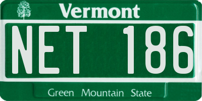 VT license plate NET186
