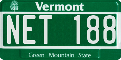 VT license plate NET188