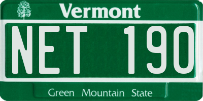 VT license plate NET190