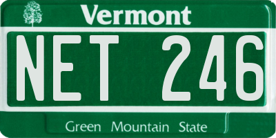 VT license plate NET246
