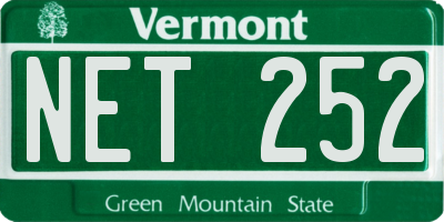 VT license plate NET252