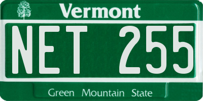 VT license plate NET255