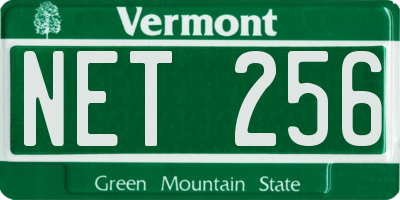 VT license plate NET256