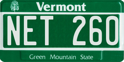 VT license plate NET260