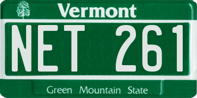 VT license plate NET261