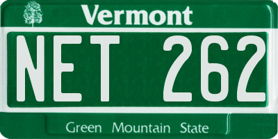 VT license plate NET262
