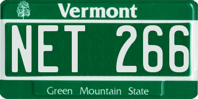 VT license plate NET266