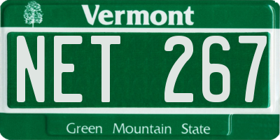 VT license plate NET267